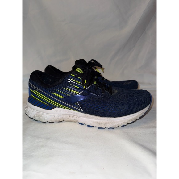 Brooks Adrenaline GTS 19 1102941D069 Mens Sneakers 9.5D Black Blue Running Shoes - Picture 3 of 8